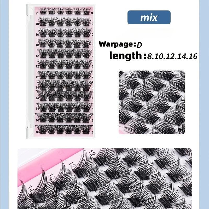Lash Clusters 72 Pcs Individual Cluster Lashes D Curl Volume Lashes