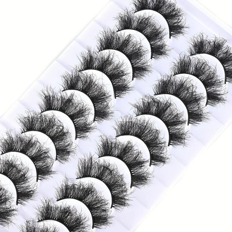 10 Pairs 8D Faux Mink Short False Eyelashes