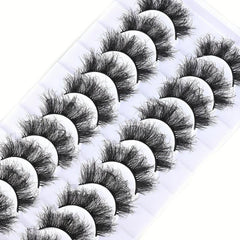 10 Pairs 8D Faux Mink Short False Eyelashes