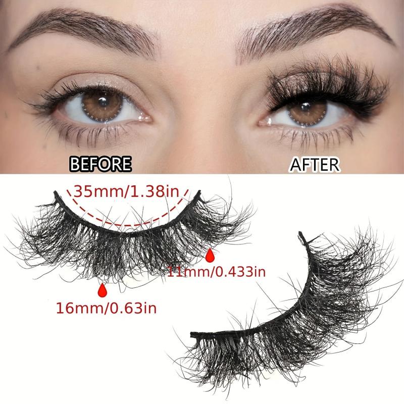 10 Pairs 8D Faux Mink Short False Eyelashes