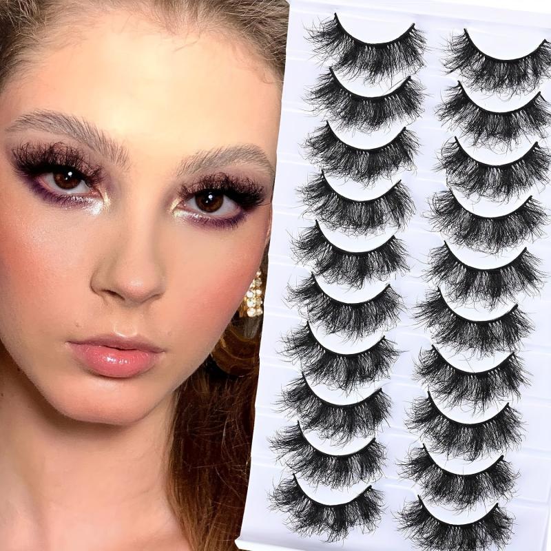 10 Pairs 8D Faux Mink Short False Eyelashes