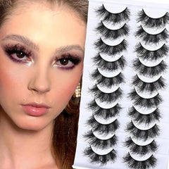 10 Pairs 8D Faux Mink Short False Eyelashes
