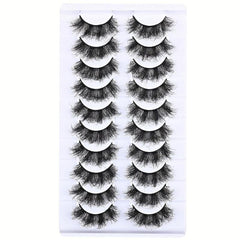 10 Pairs 8D Faux Mink Short False Eyelashes