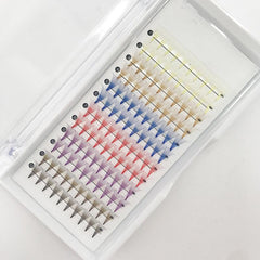 Colorful Eyelash Clusters 10D 12 Row Curly Eyelash Extension Pack