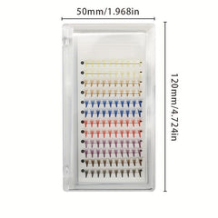 Colorful Eyelash Clusters 10D 12 Row Curly Eyelash Extension Pack