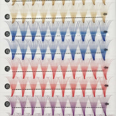 Colorful Eyelash Clusters 10D 12 Row Curly Eyelash Extension Pack