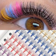 Colorful Eyelash Clusters 10D 12 Row Curly Eyelash Extension Pack