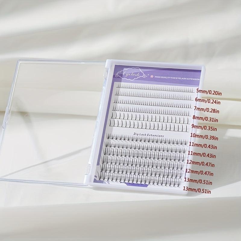320Pcs Manga Lower Lashes Fishtail Style Eyelashes Cluster Extension