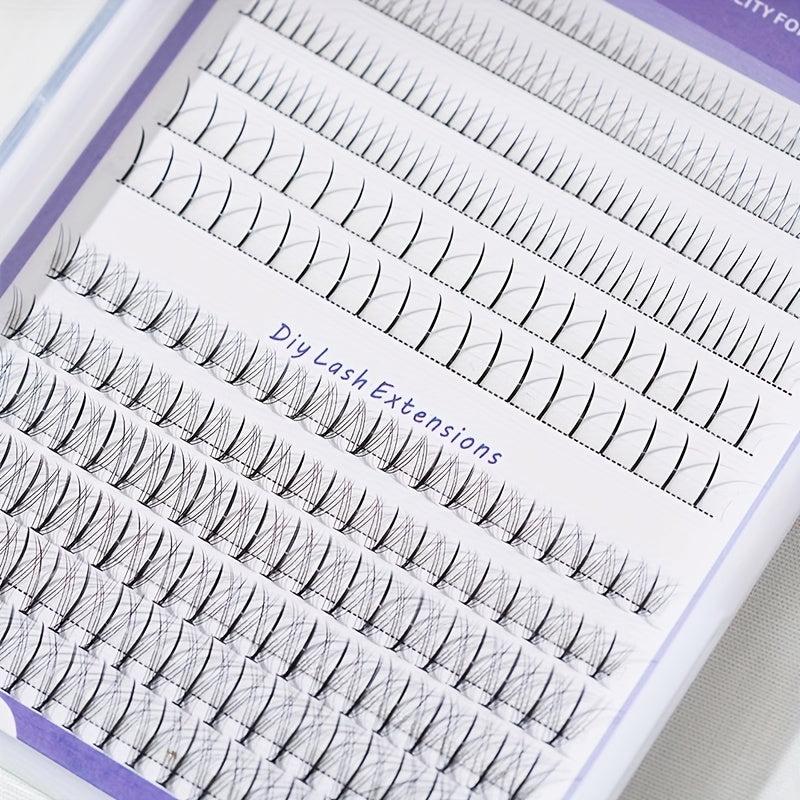 320Pcs Manga Lower Lashes Fishtail Style Eyelashes Cluster Extension
