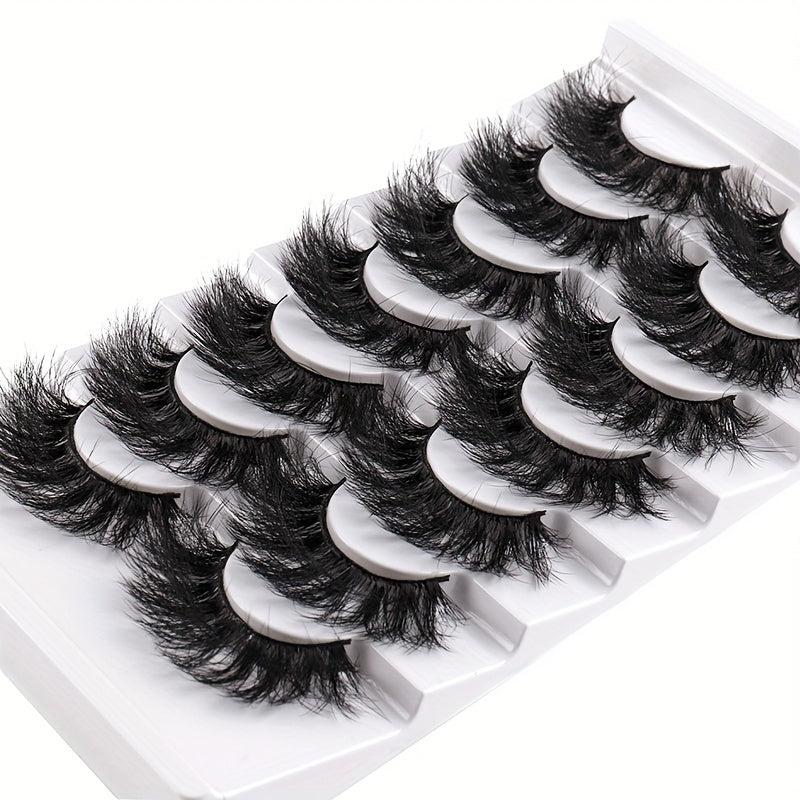 7 Pairs 3D Wispy Cat Eye Lashes Natural Look Strip False Eyelashes