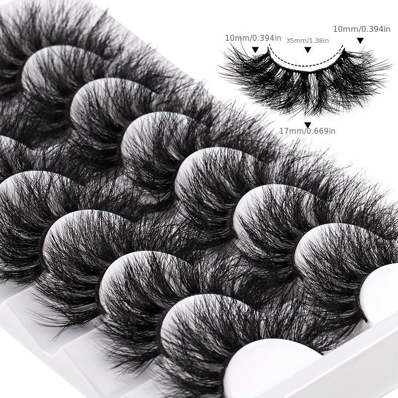 7 Pairs 3D Wispy Cat Eye Lashes Natural Look Strip False Eyelashes