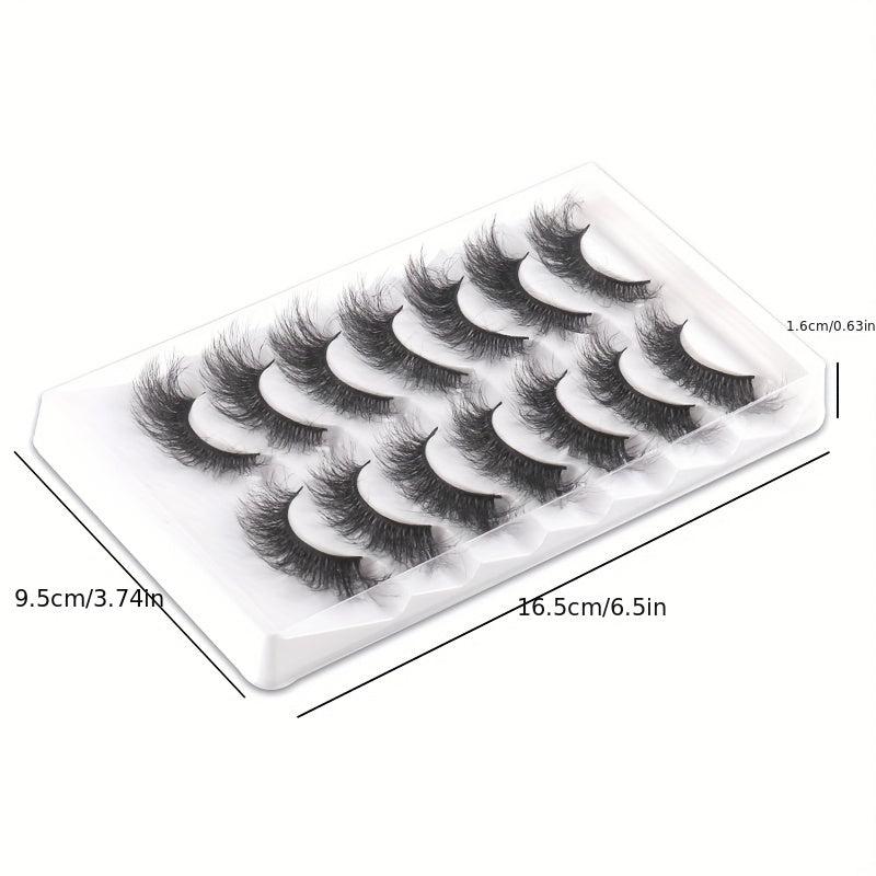 7 Pairs 3D Wispy Cat Eye Lashes Natural Look Strip False Eyelashes