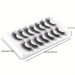 7 Pairs 3D Wispy Cat Eye Lashes Natural Look Strip False Eyelashes