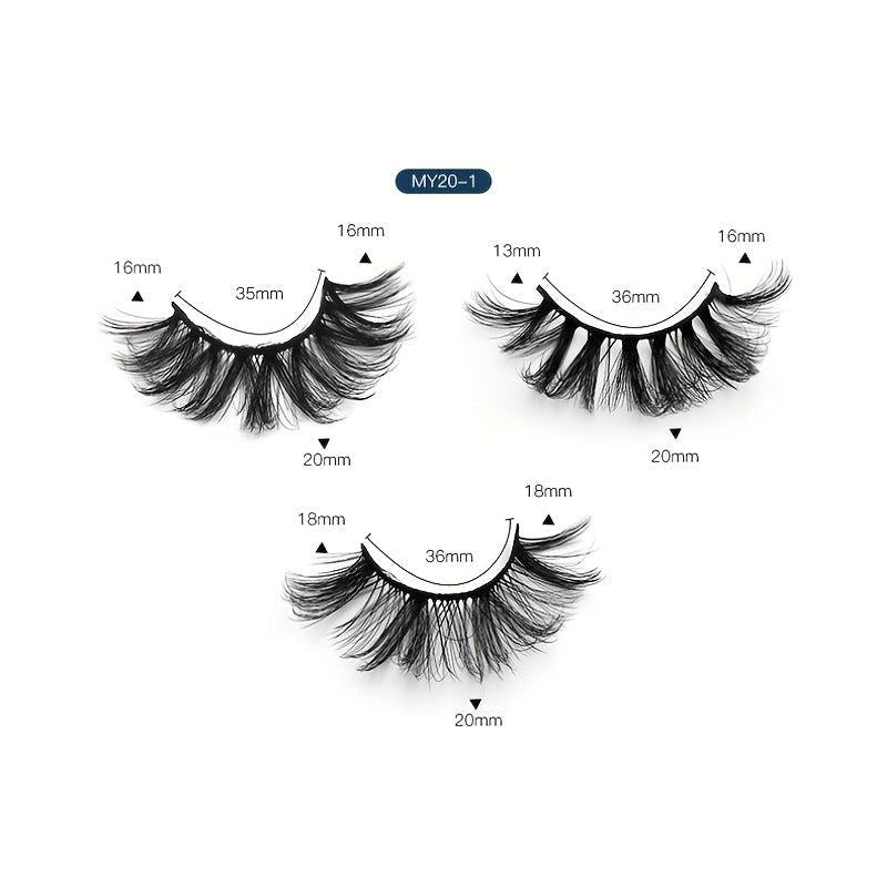 20 Pairs Dramatic Fluffy False Eyelashes for Stage Party Makeup