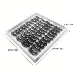 20 Pairs Dramatic Fluffy False Eyelashes for Stage Party Makeup