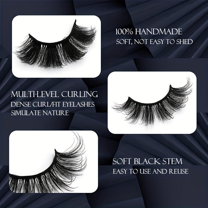 20 Pairs Dramatic Fluffy False Eyelashes for Stage Party Makeup