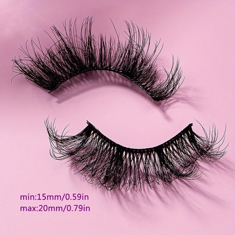 5 Pairs 8D Fluffy False Eyelashes Dramatic Volume Cross Makeup False Eyelashes