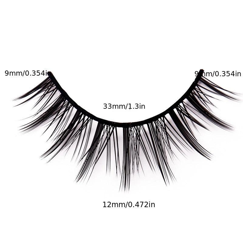 5 10 Pairs Thick Style Cross Eye 3D False Eyelashes