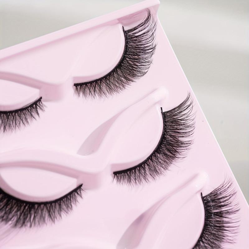 5 Pairs 5D Cat Eyes False Eyelashes 16mm