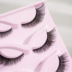 5 Pairs 5D Cat Eyes False Eyelashes 16mm