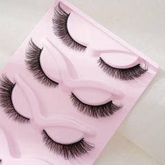 5 Pairs 5D Cat Eyes False Eyelashes 16mm