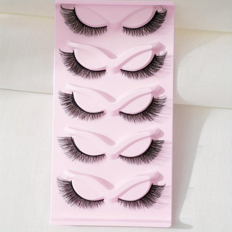 5 Pairs 5D Cat Eyes False Eyelashes 16mm