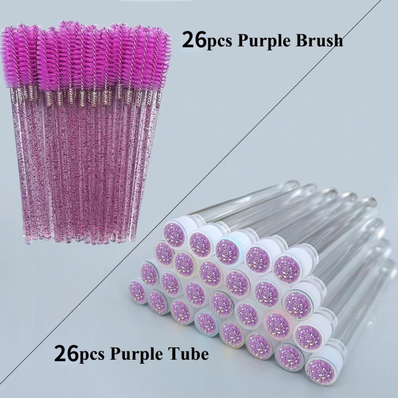26pcs Reusable Eyelashes Brush Tube for Eye Makeup Tool