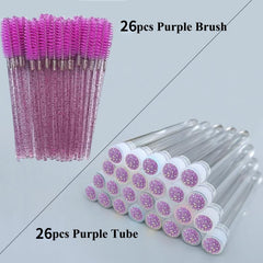26pcs Reusable Eyelashes Brush Tube for Eye Makeup Tool