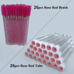 26pcs Reusable Eyelashes Brush Tube for Eye Makeup Tool