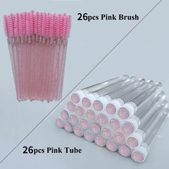 26pcs Reusable Eyelashes Brush Tube for Eye Makeup Tool