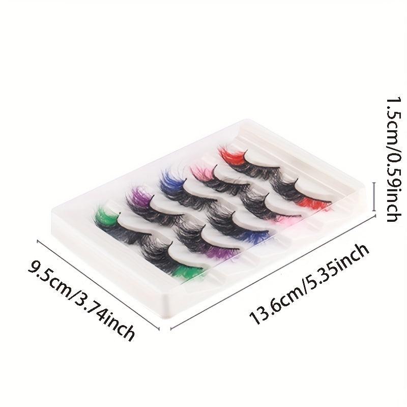 Colored 3D Crisscross False Eyelashes for Makeup Cosplay Party Halloween