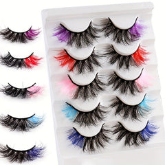 Colored 3D Crisscross False Eyelashes for Makeup Cosplay Party Halloween
