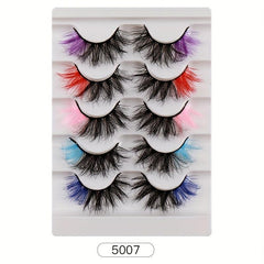 Colored 3D Crisscross False Eyelashes for Makeup Cosplay Party Halloween