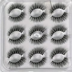 9 Pairs Natural 3D False Eyelashes Party Daily Wear For Women