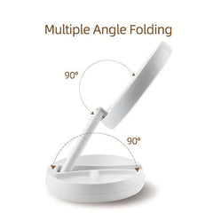 LED Compact Makeup Mirror 1X 10X Magnification Double Sided Vanity Mirror