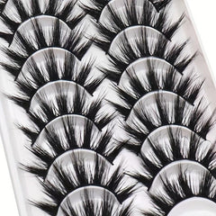 10 Pairs 3D Crisscross False Eyelashes for Party Wear