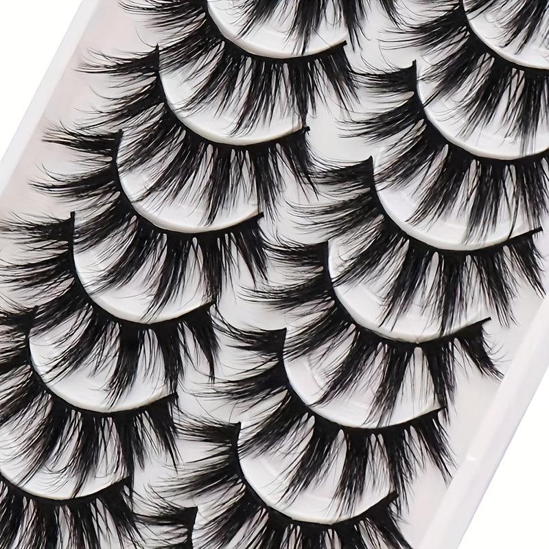 10 Pairs 3D Crisscross False Eyelashes for Party Wear