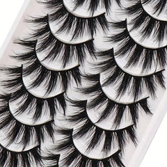 10 Pairs 3D Crisscross False Eyelashes for Party Wear