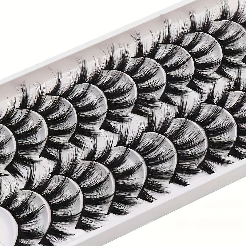 10 Pairs 3D Crisscross False Eyelashes for Party Wear