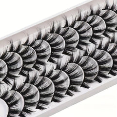 10 Pairs 3D Crisscross False Eyelashes for Party Wear