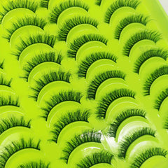 20 Pairs 3D Faux Mink False Eyelashes Two Styles Mixed Daily Natural Enlarged