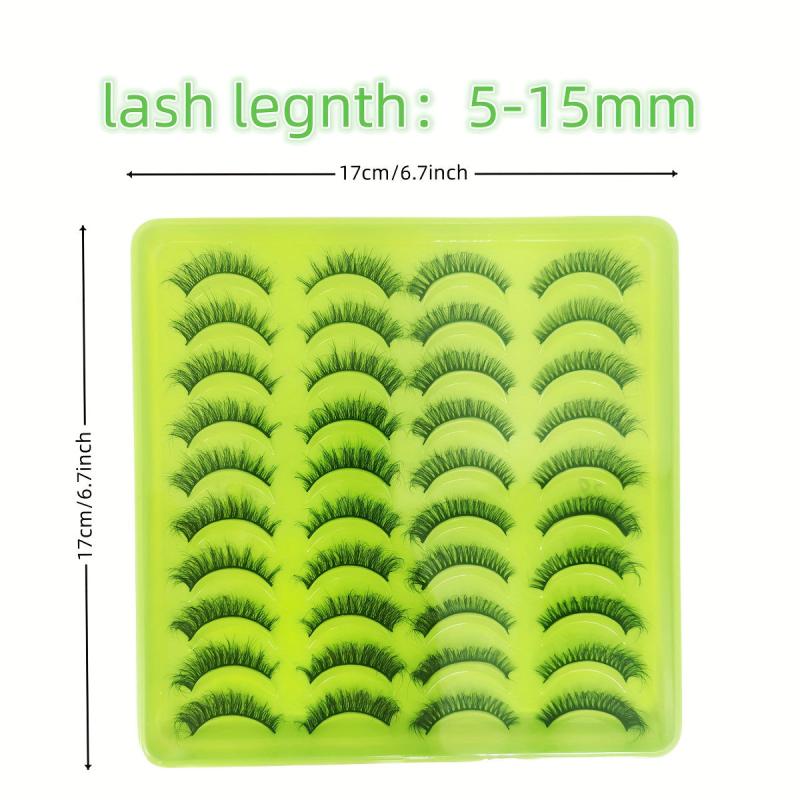 20 Pairs 3D Faux Mink False Eyelashes Two Styles Mixed Daily Natural Enlarged