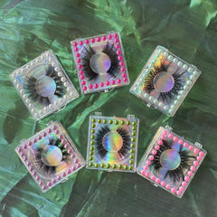 Square Pearl Eyelash Packaging Boxes - Protect and Organize Your Eyelashes