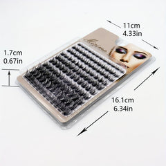 120pcs Segmented False Eyelashes Mixed Length Cluster Lashes Natural Extension