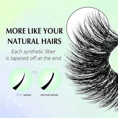 Natural Looking D Curling False Eyelashes 7 Pairs for Dating Party