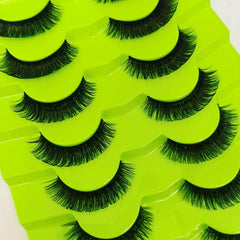 Natural Looking D Curling False Eyelashes 7 Pairs for Dating Party