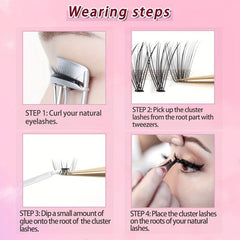DIY Halloween Style Self Grafting Eyelashes 9 16mm Mixed Length D Curling