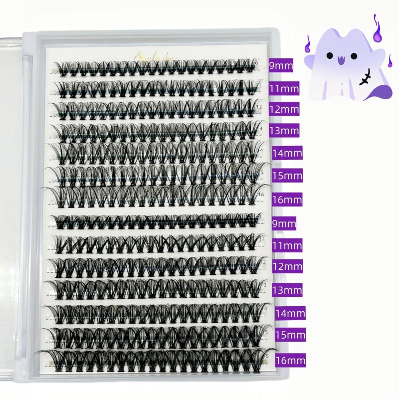 DIY Halloween Style Self Grafting Eyelashes 9 16mm Mixed Length D Curling