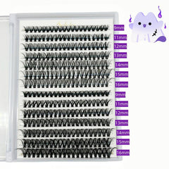 DIY Halloween Style Self Grafting Eyelashes 9 16mm Mixed Length D Curling