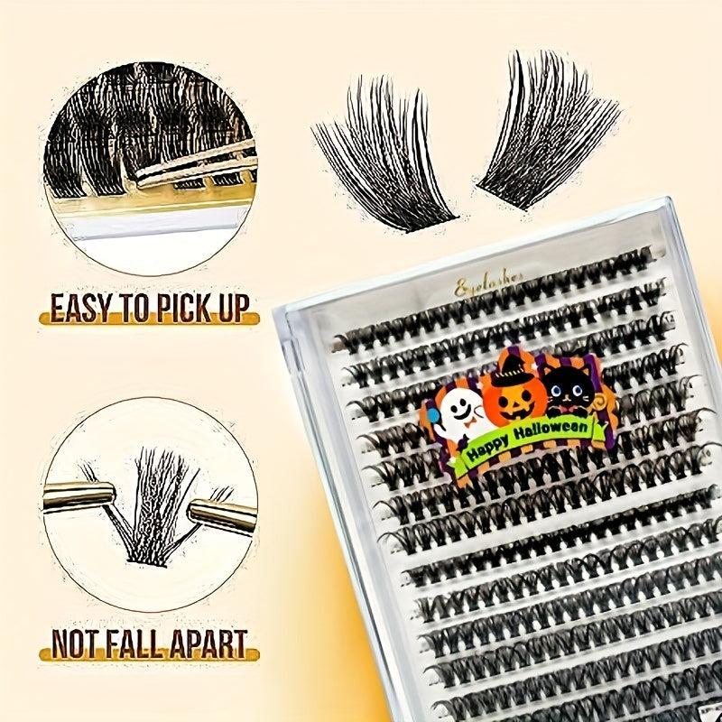 DIY Halloween Style Self Grafting Eyelashes 9 16mm Mixed Length D Curling